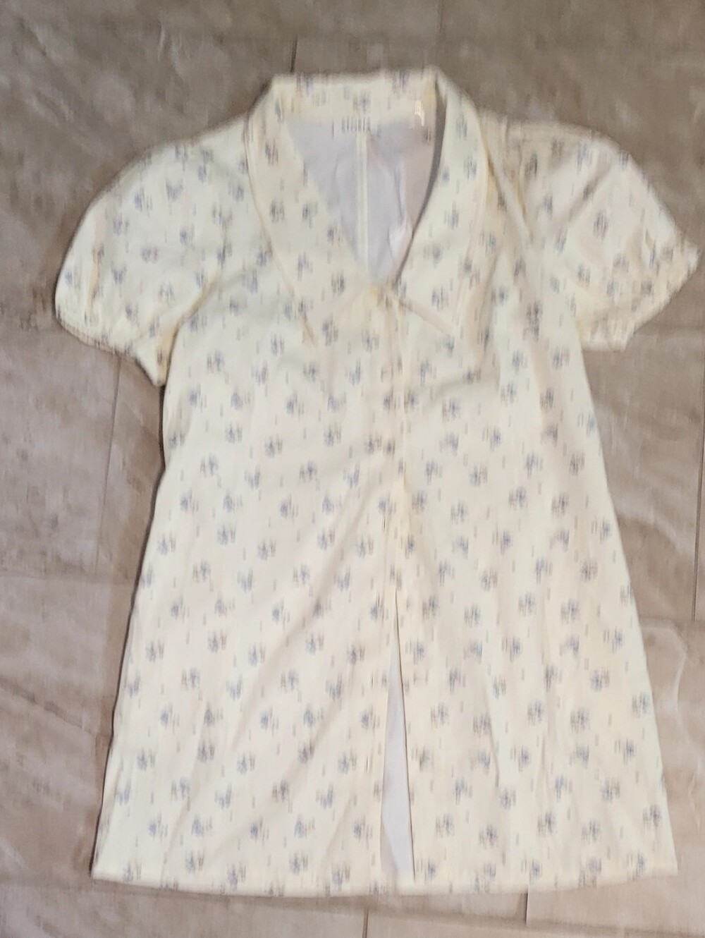 Storia Cream Floral Short-Sleeve Dress